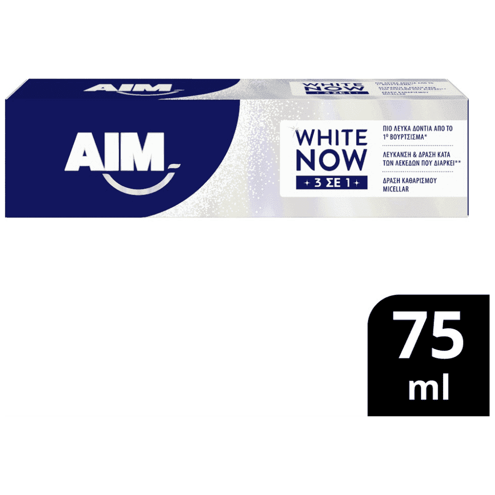 Aim Οδοντόκρεμα White Now 3 In 1 75ml
