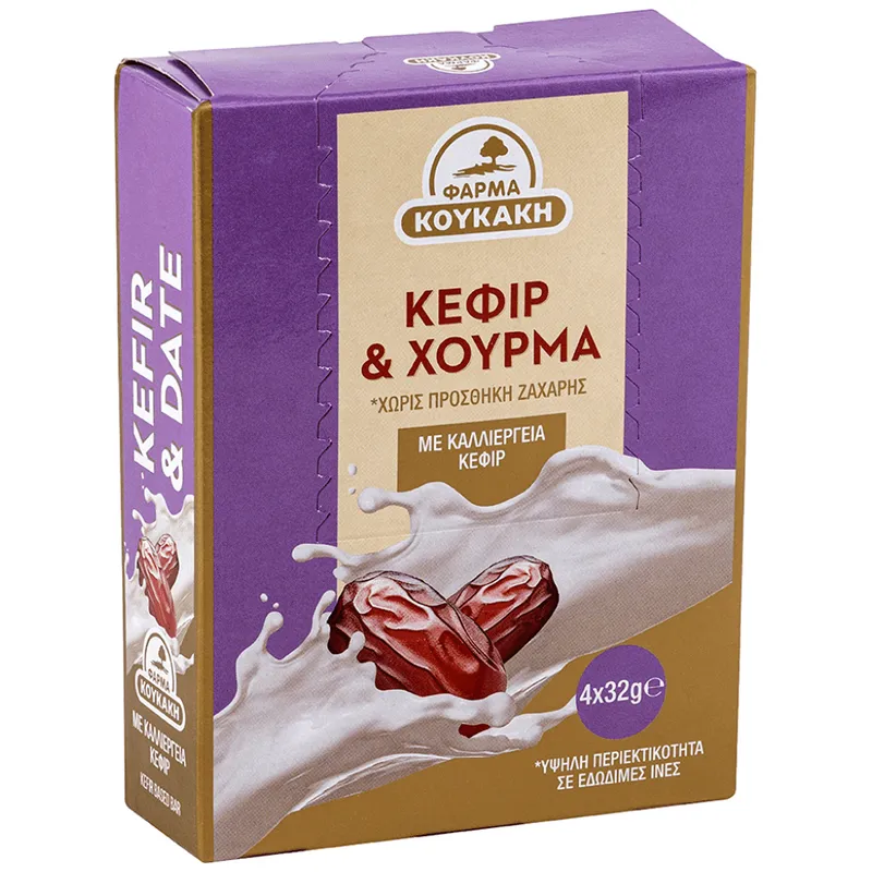 Κουκάκη Μπάρα Πρωτεΐνης Κεφίρ Χουρμάς 4x32gr