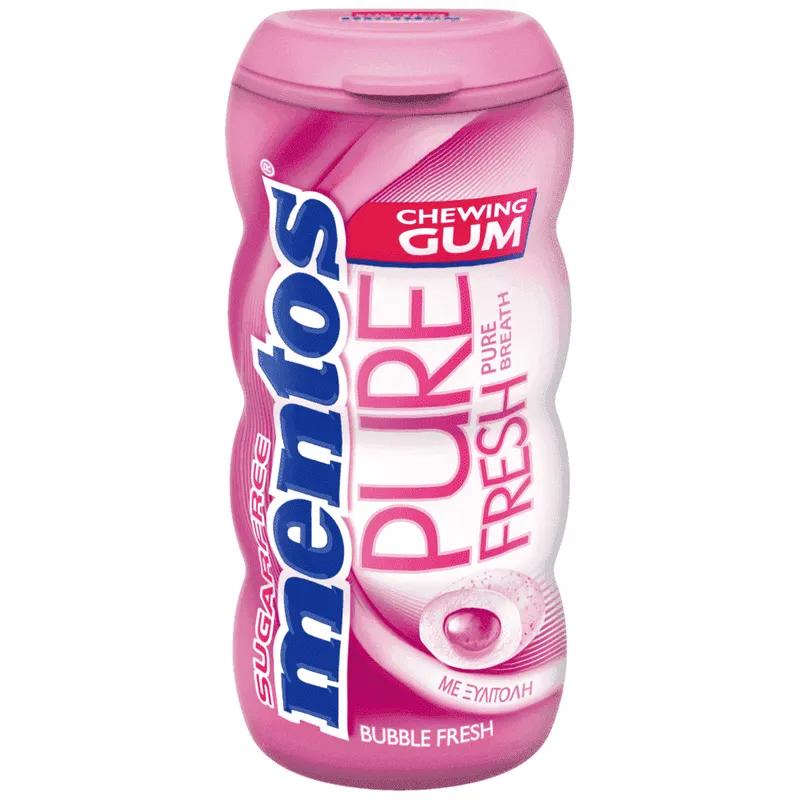Mentos Pure Fresh Pocket Bottle Bubble Fresh Τσίχλες 28gr