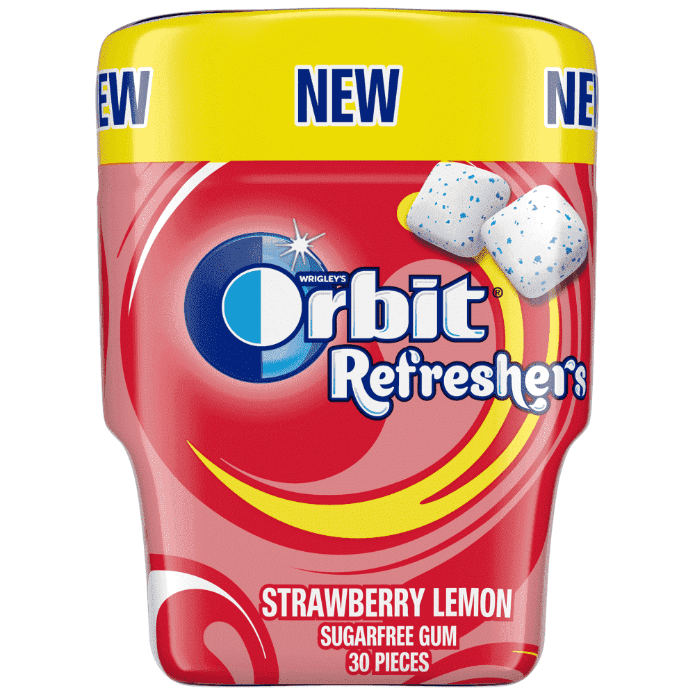 Orbit Τσίχλα Φράουλα Λεμόνι Μπουκάλι 67gr
