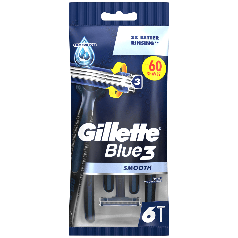 Gillette Blue III Smooth Ξυραφάκια Μιας Χρήσης 6τεμ
