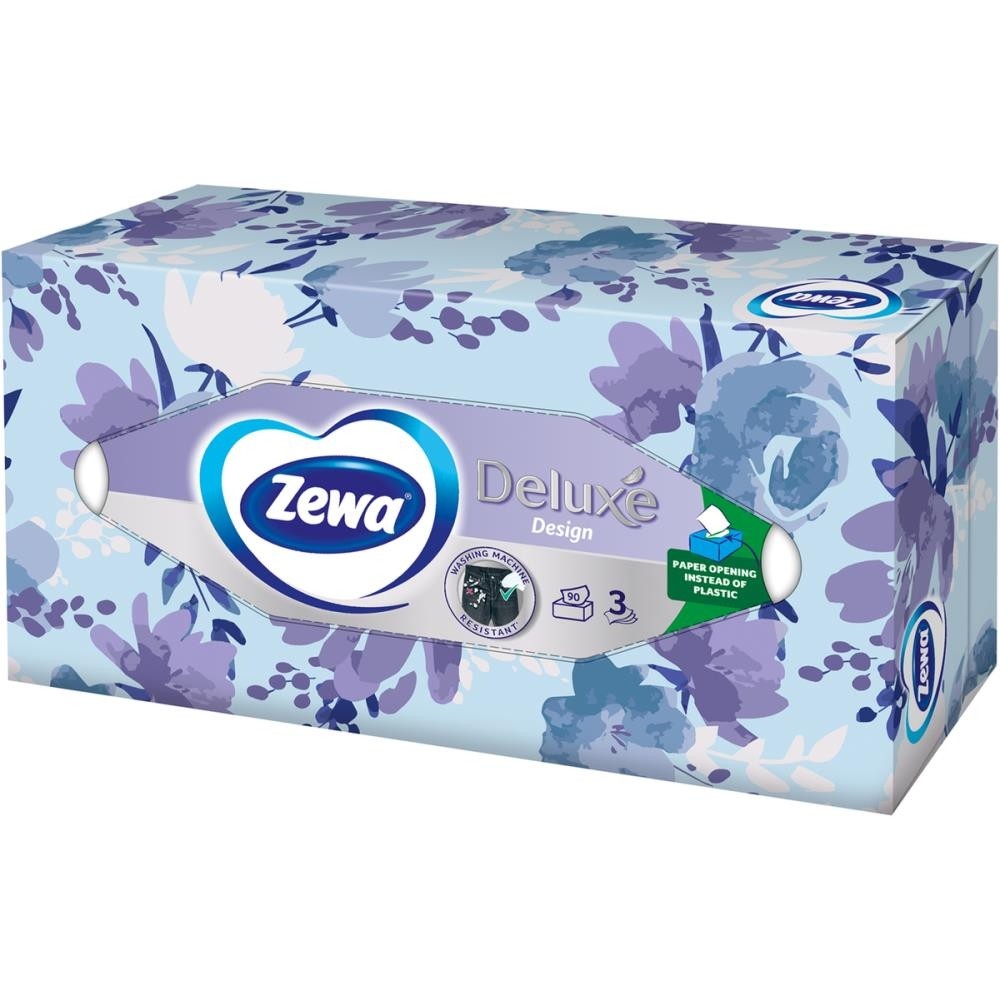 Zewa Deluxe Χαρτομάντηλα Επιτραπέζια 3φύλλων 90τεμ 0,162kg