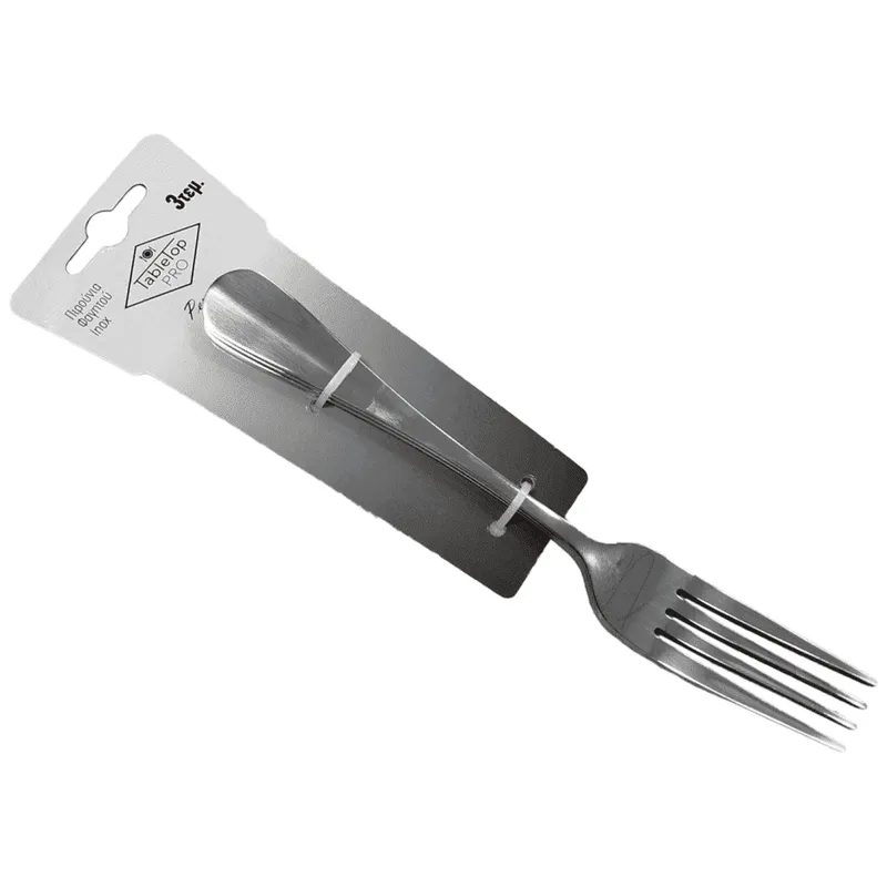 Tabletop Pro Perseus Πιάτο Πιρούνι Φαγητού Inox 3Τεμάχια