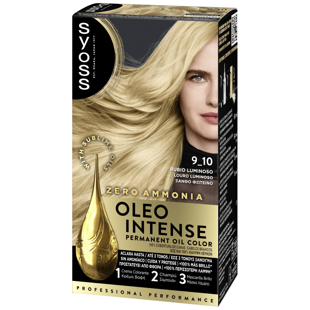 Syoss Oleo Intense Βαφή Μαλλιών Ξανθό Φωτεινό 9-10