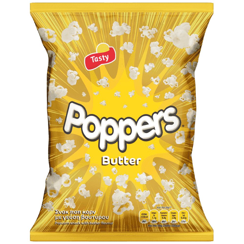 Tasty Ποπ Κορν Poppers Βούτυρο 75gr