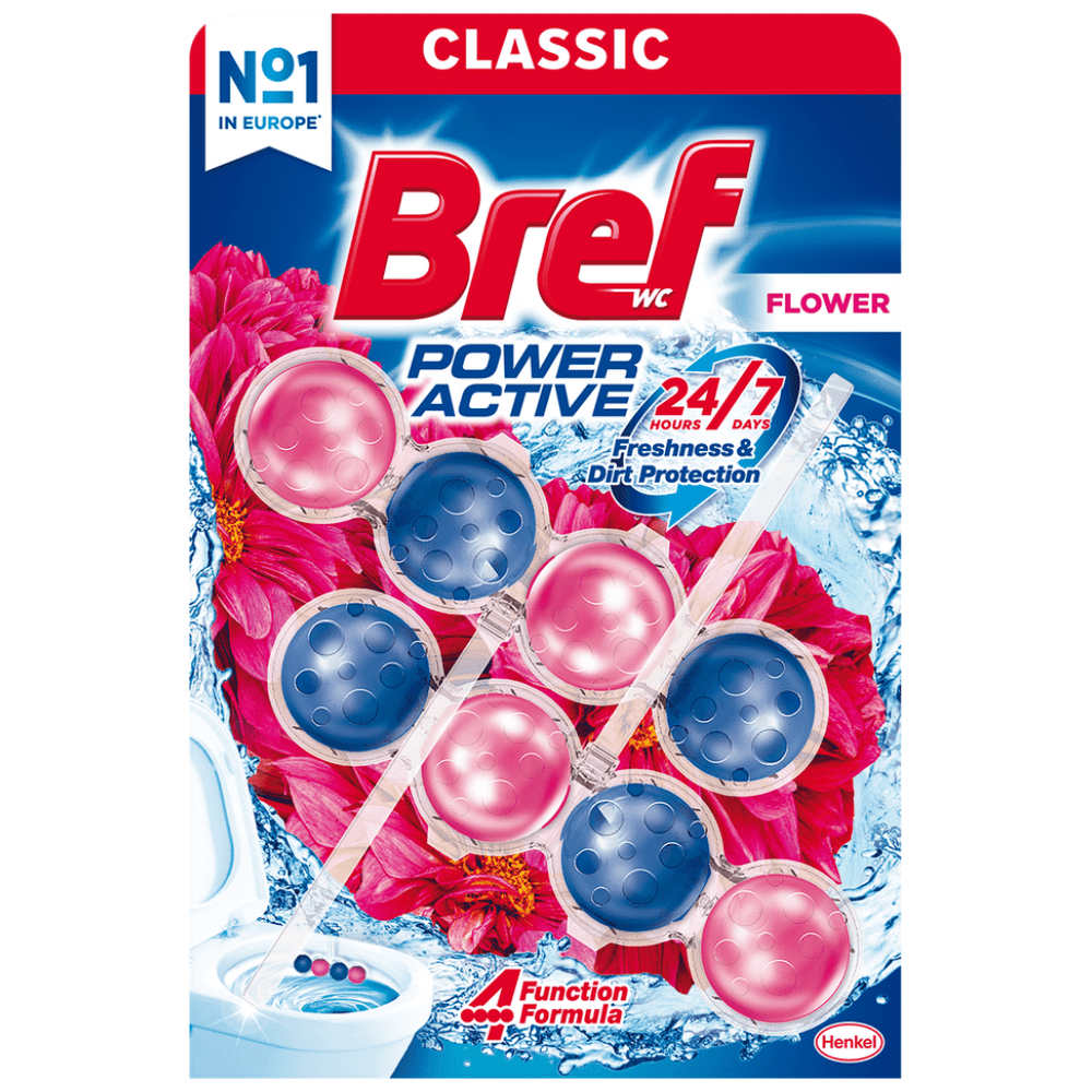 Bref Wc Block Power Active Flower Duo 2x50gr