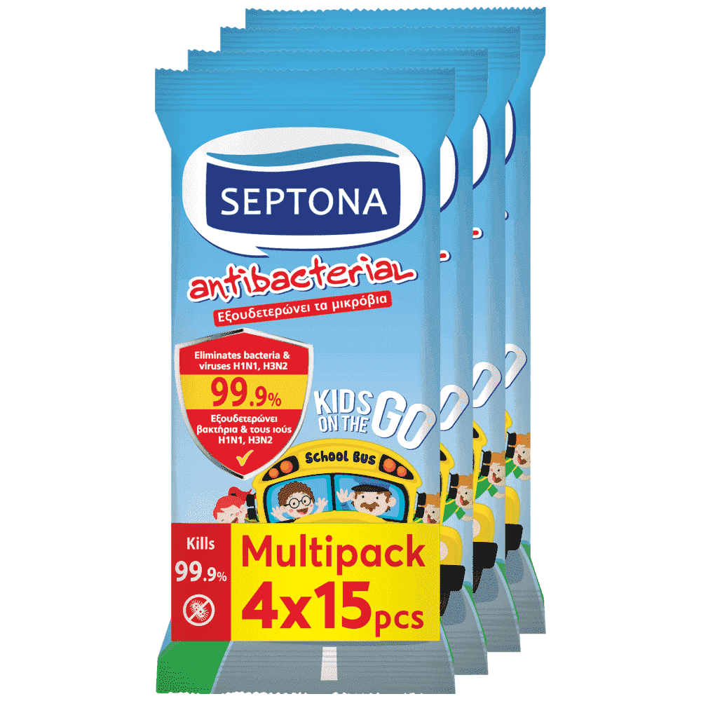 Septona Kids On The Go Multipack 4x15τεμ
