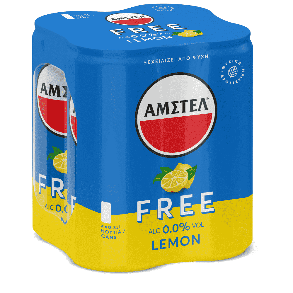 ΑΜΣΤΕΛ Free Lemon Μπίρα Με Λεμόνι Κουτί (4x330ml)