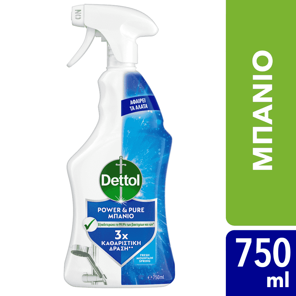 Dettol Power & Pure Καθαριστικό Μπάνιου Αντλία 750ml