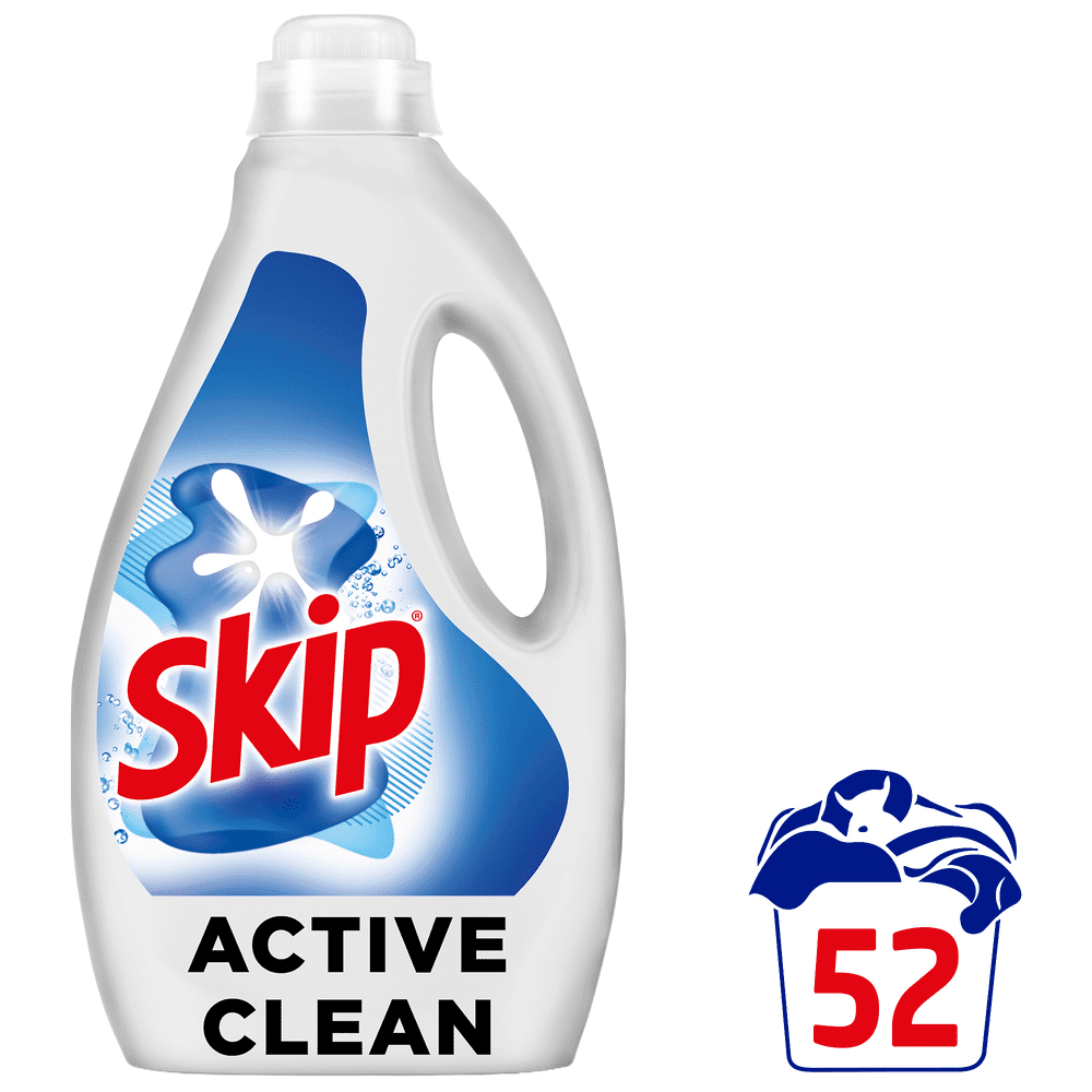 Skip Υγρό Aπορρυπαντικό Πλυντηρίου Ρούχων Active Clean 52μεζ 2,34lt