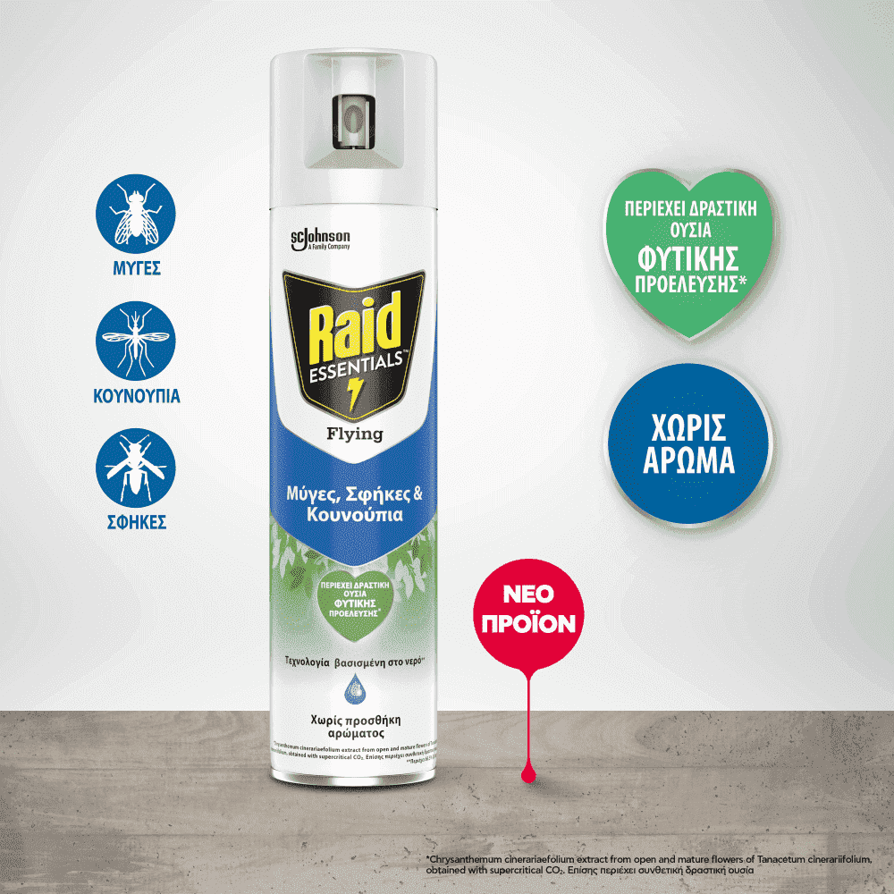 Raid Essentials Εντομοκτόνο Flying 400ml