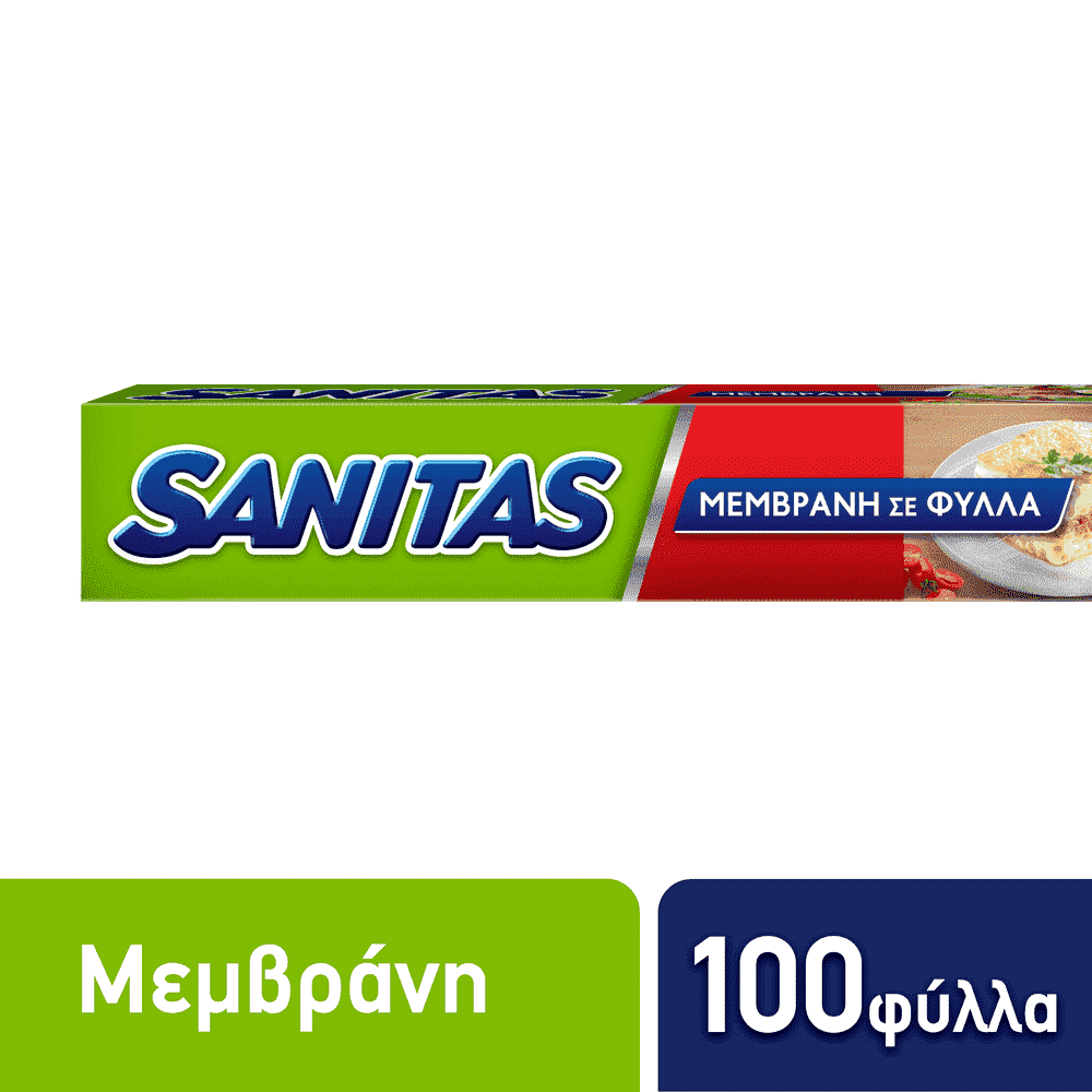 Sanitas Διαφανής Μεμβράνη 100 φύλλα (8,7Μ²)