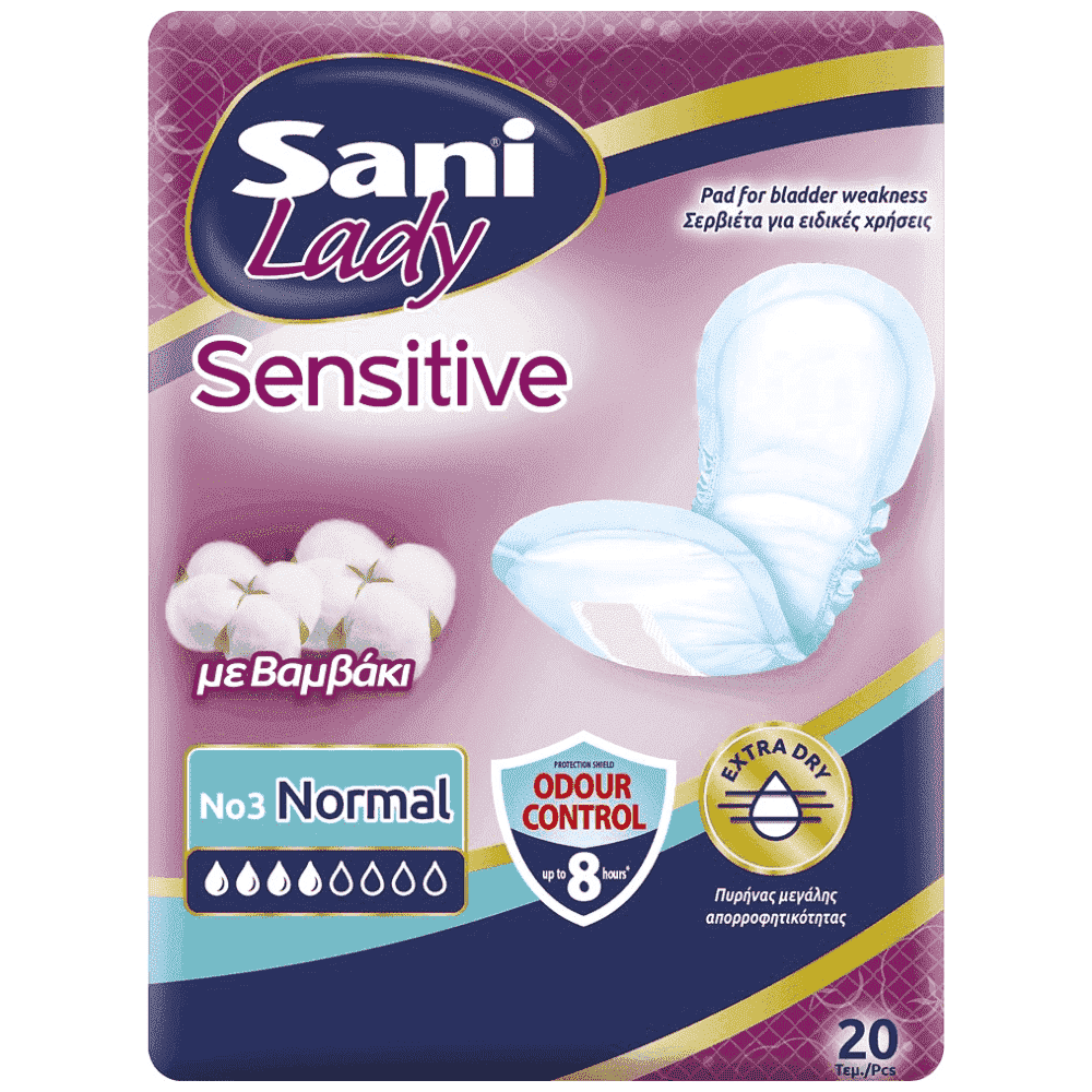 Sani Lady Sensitive Σερβιέτες Είδικών Χρήσεων Normal No3 20τεμ