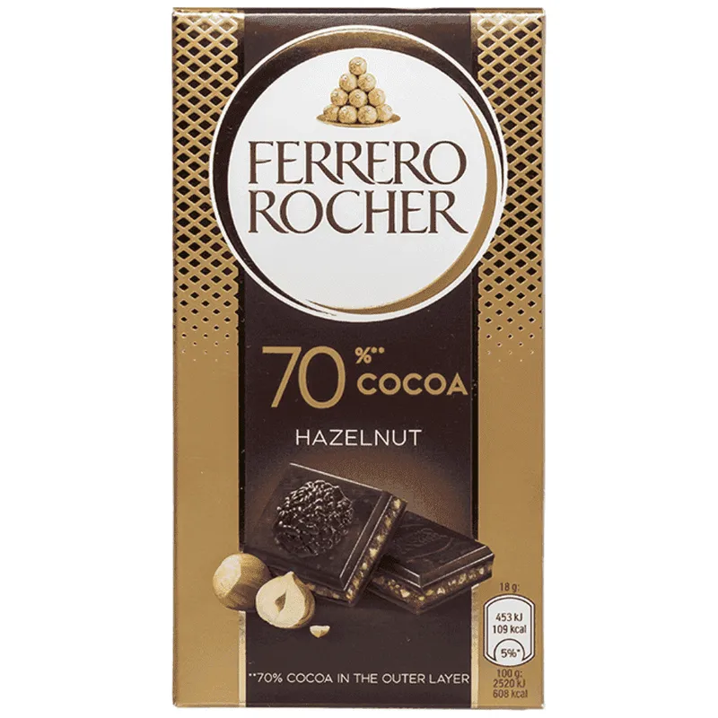Ferrero Rocher Σοκολάτα Dark 70% Cacao 90gr