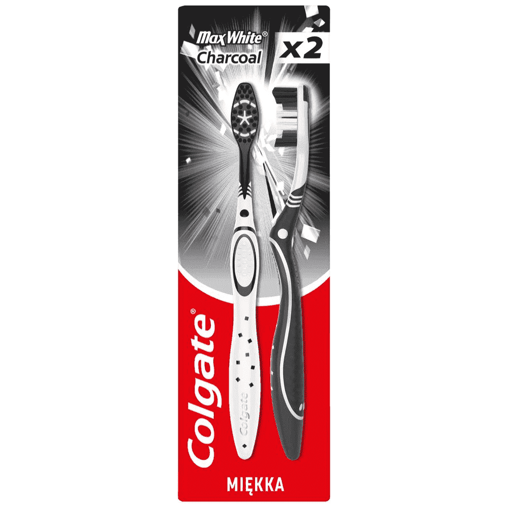 Colgate Max White Οδοντόβουρτσα Charcoal 2τεμ