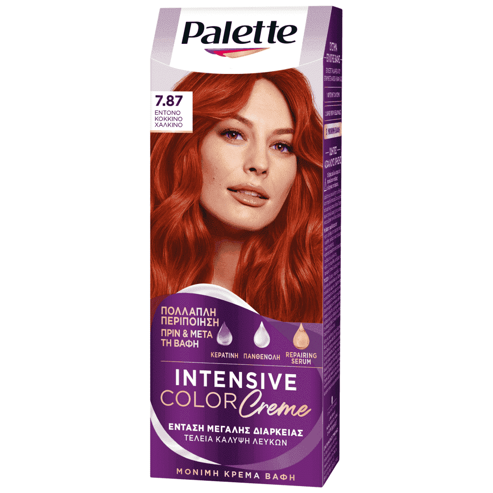 Palette Κρέμα Βαφή Μαλλιών N7.87 Χάλκινο