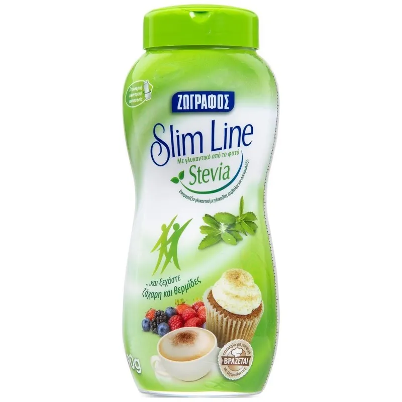 Ζωγράφος Slim Line Γλυκαντικό Με Stevia Σε Σκόνη 90gr
