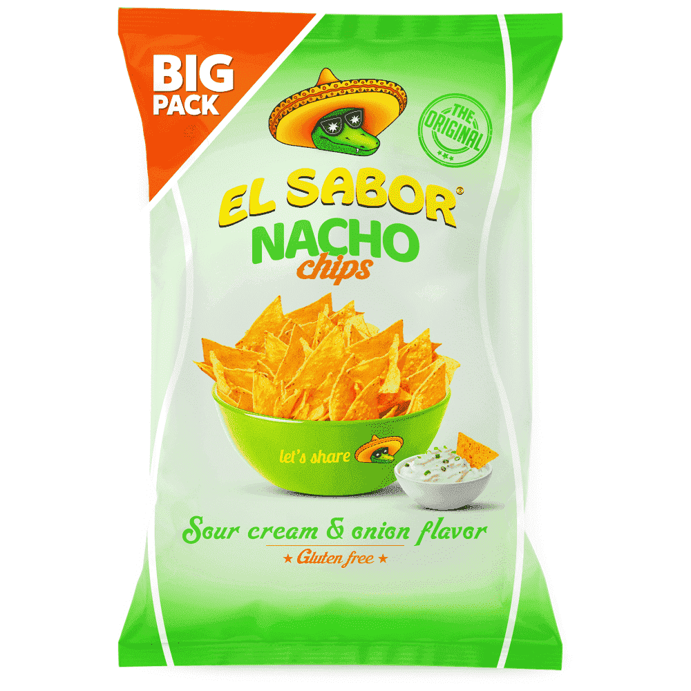 El Sabor Nacho Chips Sour Cream & Onion 180gr