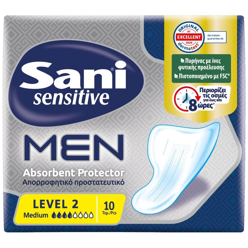 Sani Men Απορροφητικό Προστατευτικό Ακράτειας L.2 Medium 10τεμ