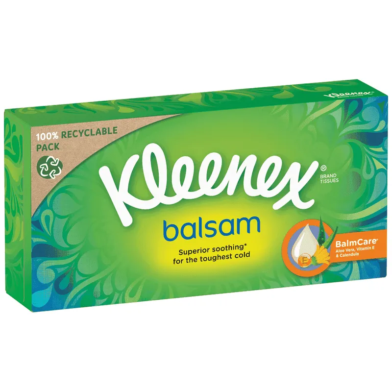 Kleenex Χαρτομάντηλα Επιτραπέζια Balsam 3Φυλλo 0,121Kg
