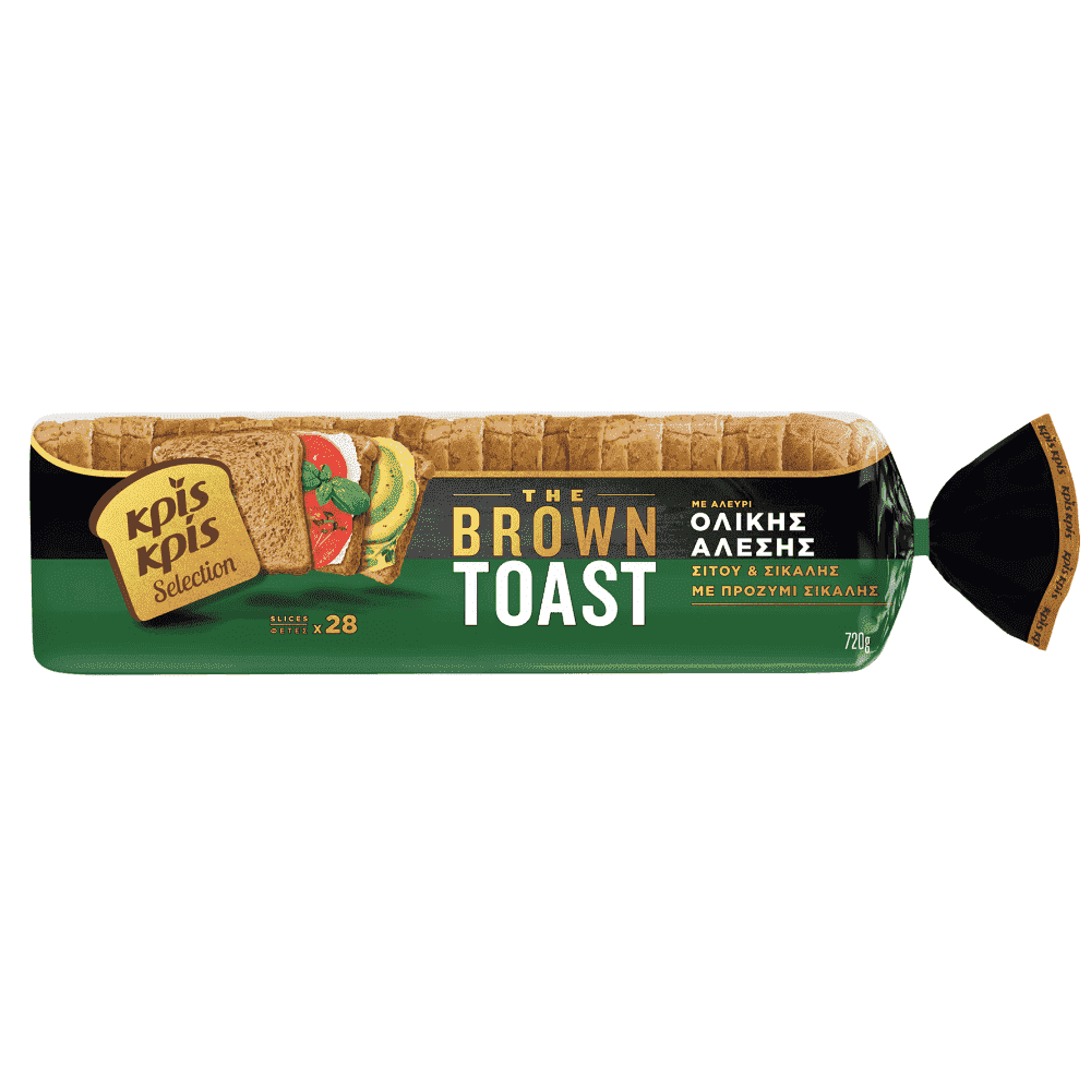 Κρις Κρις Selection The Brown Toast Ψωμι Τοστ Ολικής Άλεσης 720gr
