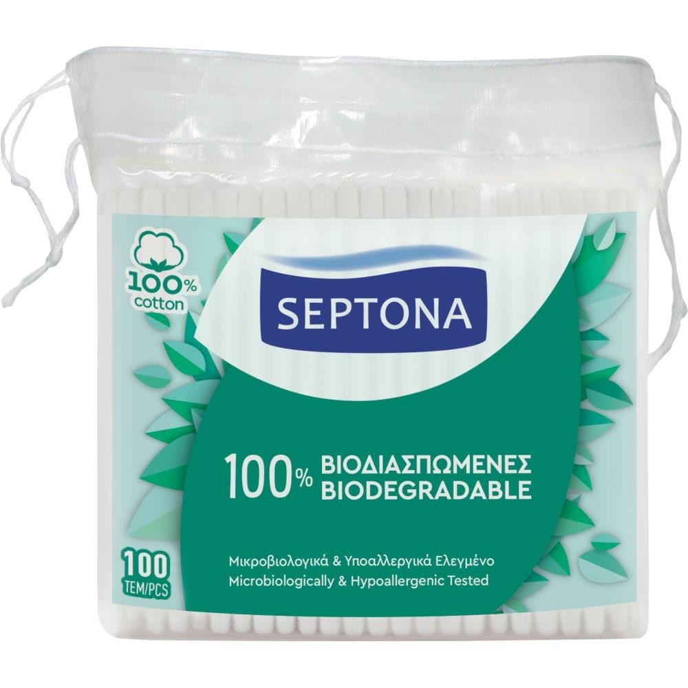 Septona Ωτοκαθαριστές Βιοδιασπόμενοι Σε Σακουλάκι 100τεμ