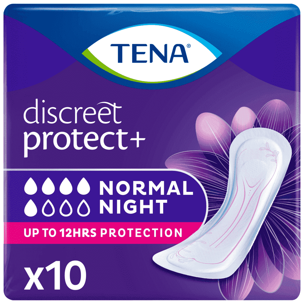 Tena Discreet Normal Night Σερβιέτες Ακράτειας 10τεμ