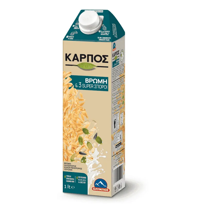 Όλυμπος Καρπός Ρόφημα Βρώμης & 3 Super Σπόροι 1lt