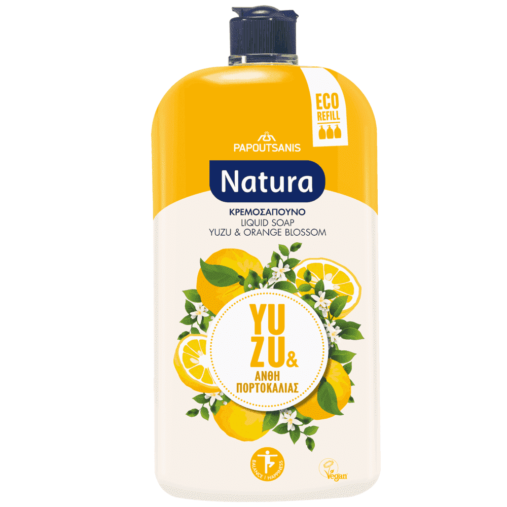 Natura Κρεμοσάπουνο Yuzu & Άνθη Πορτοκαλιάς 900ml