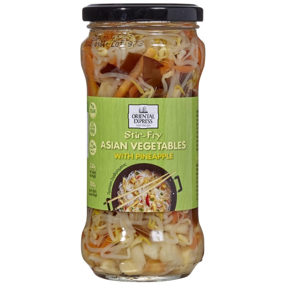 Oriental Express Ασιάτικα Ανάμικτα Λαχανικά Με Ανανά 330ml