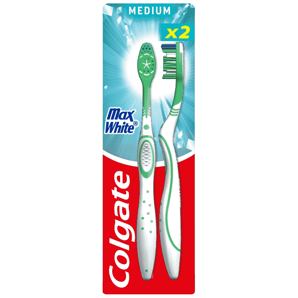 Colgate Max White Οδοντόβουρτσα Medium 2τεμ