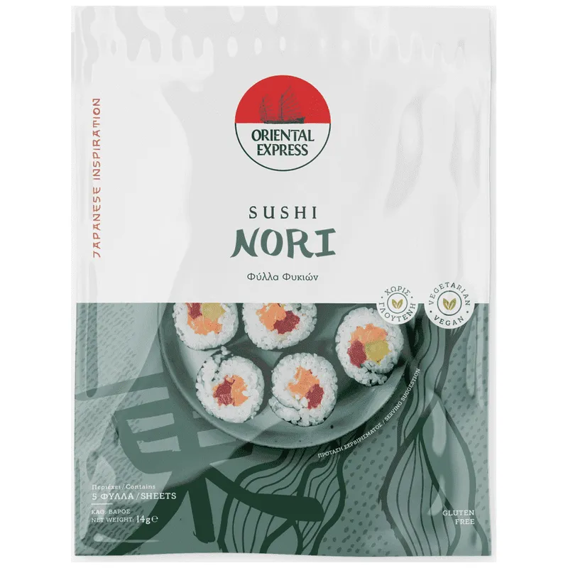 Oriental Express Φύλλα Nori Για Sushi 5 Φύλλα 14gr