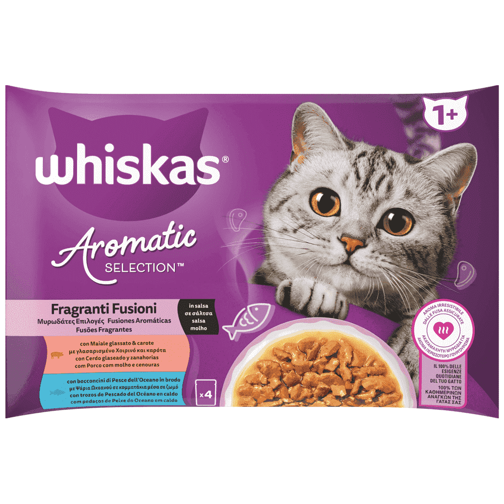 Whiskas Φακελάκια Γάτας Aromatic Μυρωδικά 4x85gr