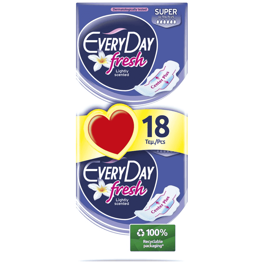Everyday Σερβιέτες Fresh Ultra Plus Super 18τεμ