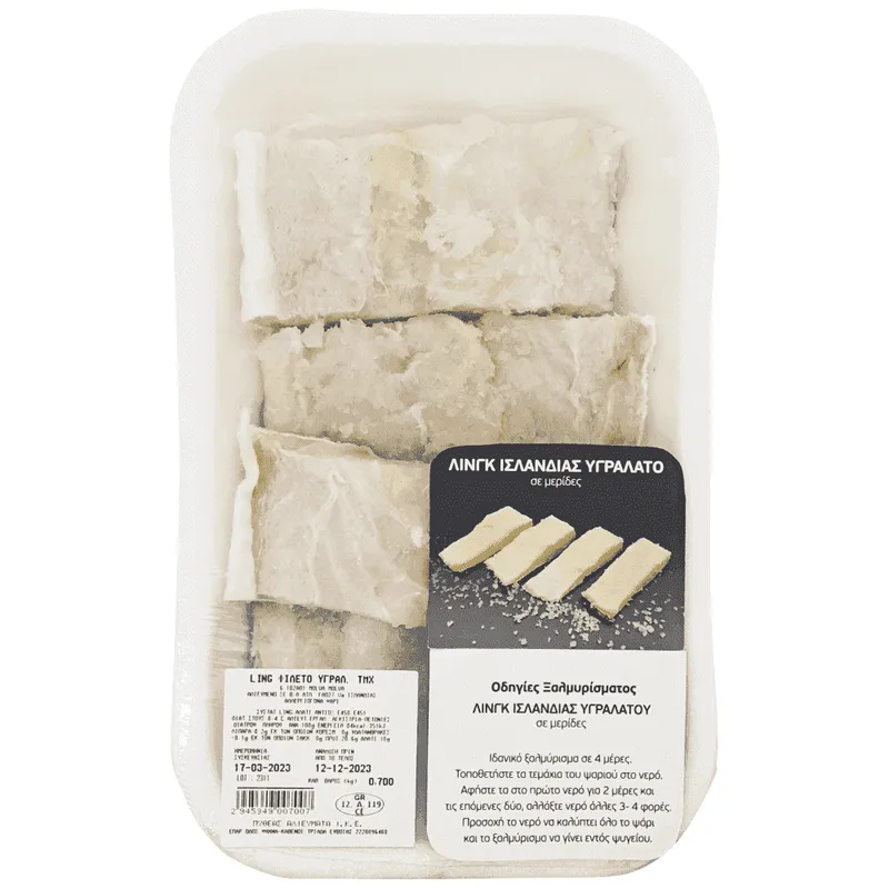Υγράλατο Φιλέτο Ling N.Φεροε FAO 27 Τεμαχισμένο 600g
