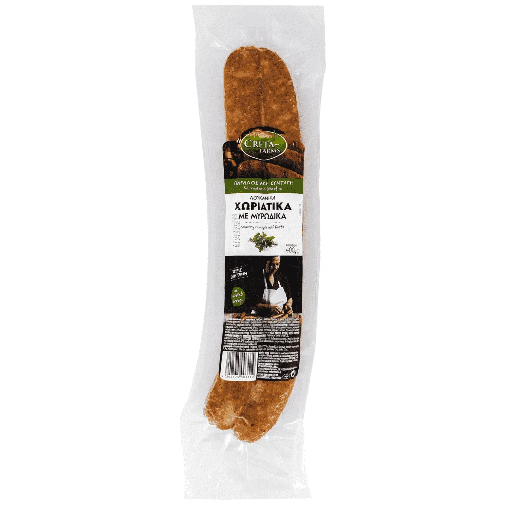 Creta Farms Λουκάνικα Χωριάτικα Με Μυρωδικά 400gr