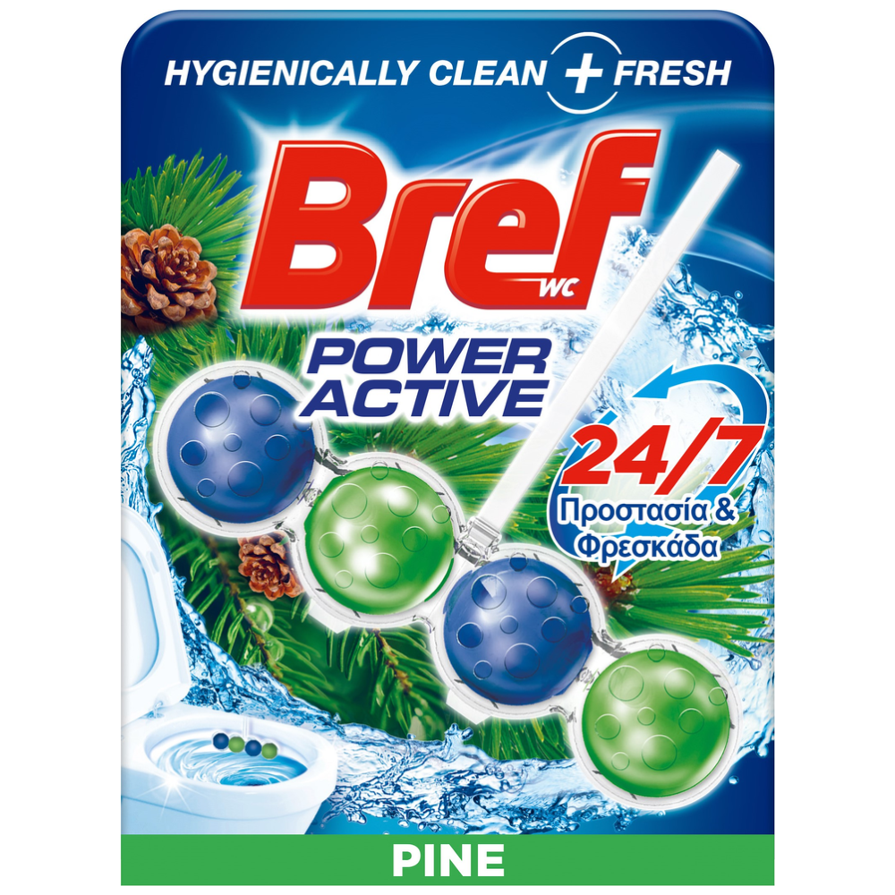 Bref WC Block Power Activ Θήκη Natura Pine 50gr