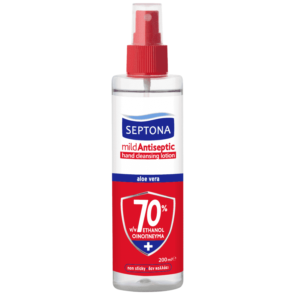 Septona Αντισηπτική Λοσιόν Χεριών Mild 70% 200ml