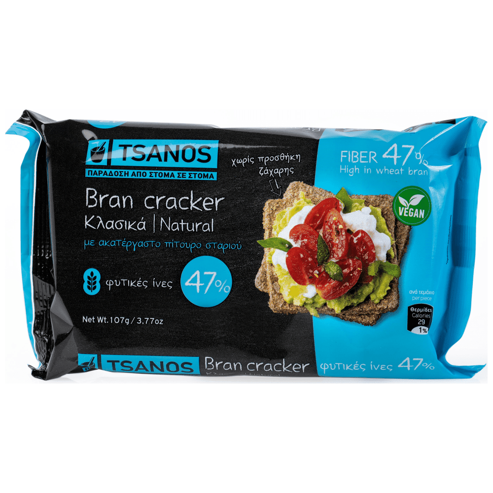 Tsanos Bran Crackers Κλασσικά 107gr