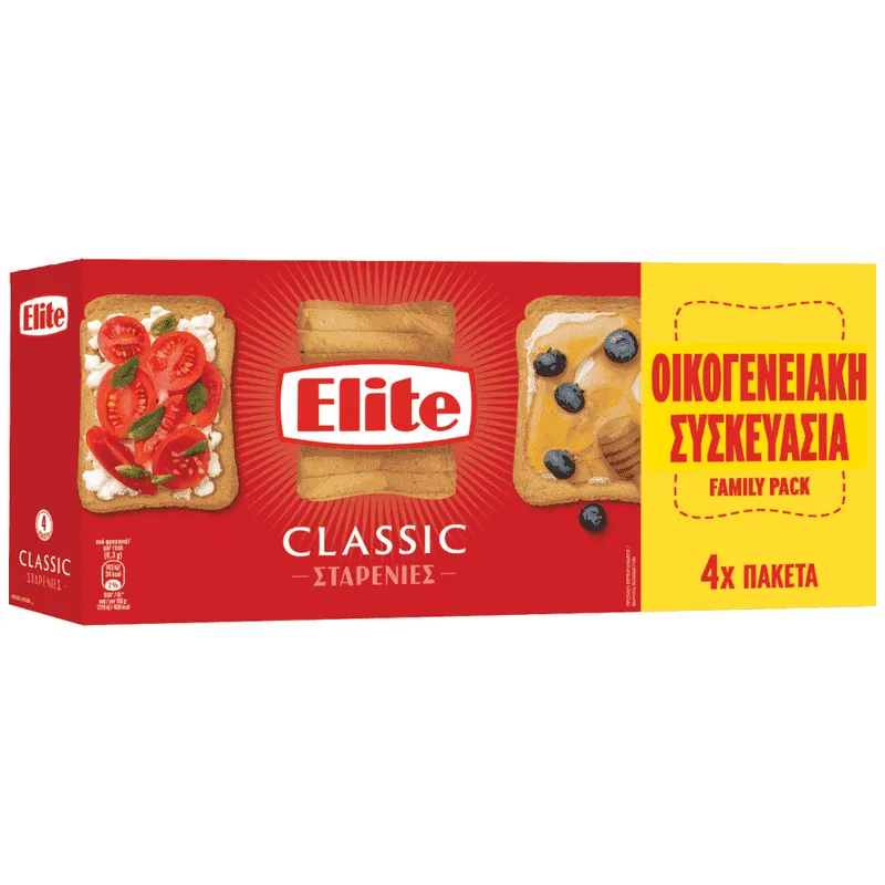 Elite Φρυγανιές Σίτου Οικογενειακή Συσκευασία 500gr