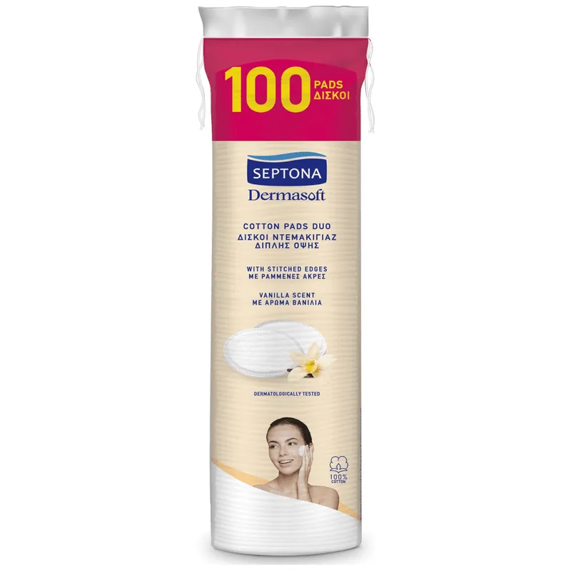 Septona Dermasoft Δίσκοι Ντεμακιγίαζ Vanilla 100τεμ