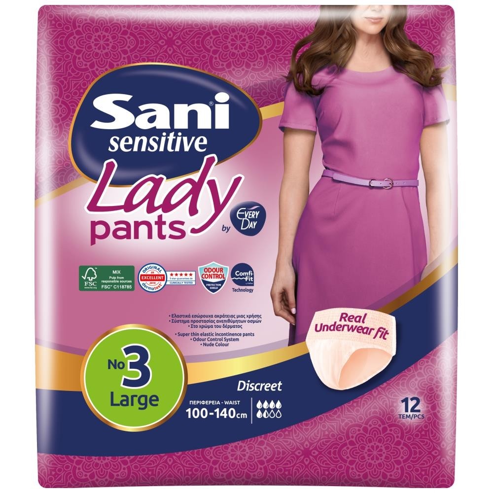Sani Pants Lady No3 Large 12τεμ