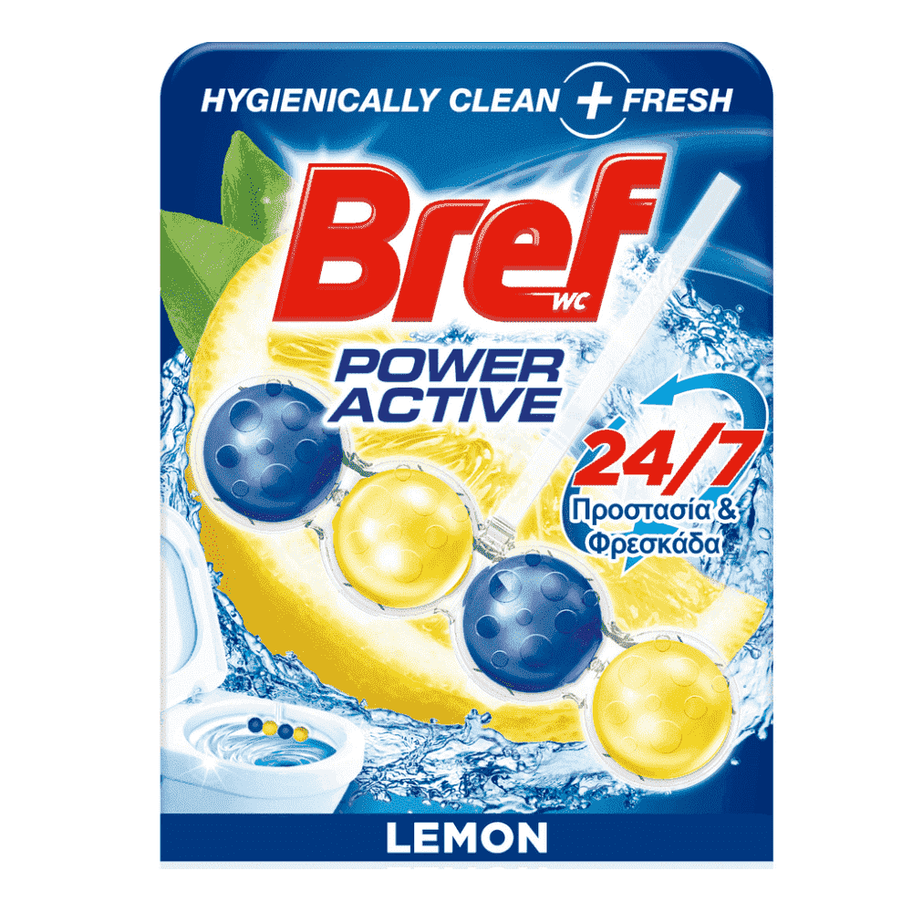 Bref WC Block Power Activ Θήκη Lemon 50gr