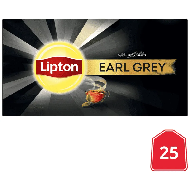 Lipton Μαύρο Τσάι Earl Grey 25 Φακελάκια
