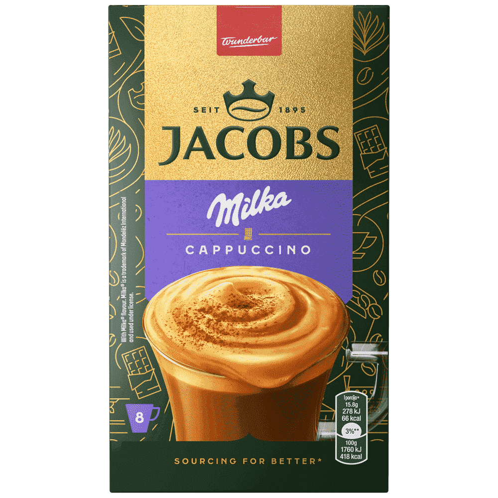 Jacobs Καφές Cappuccino Milka 8τεμ 126,4gr