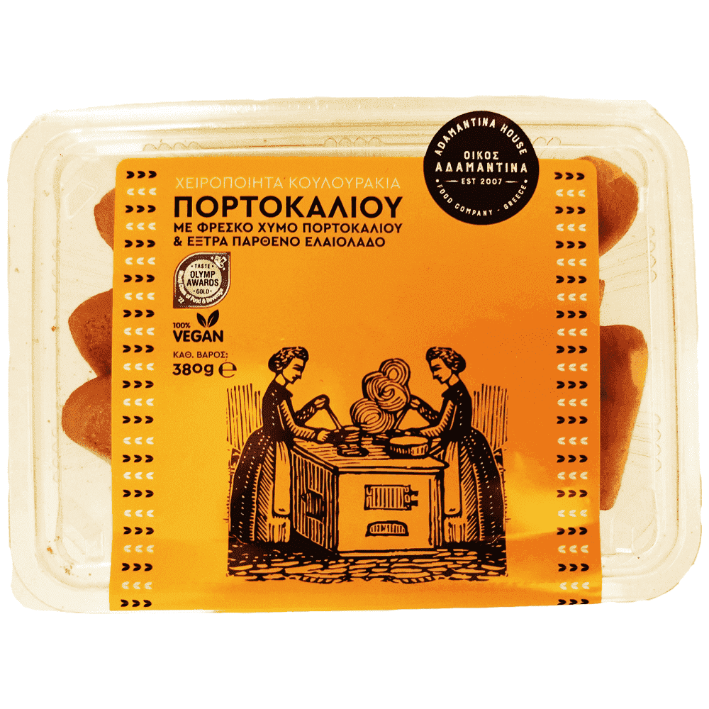 Αδαμαντίνα Κουλουράκια Πορτοκάλι 380gr