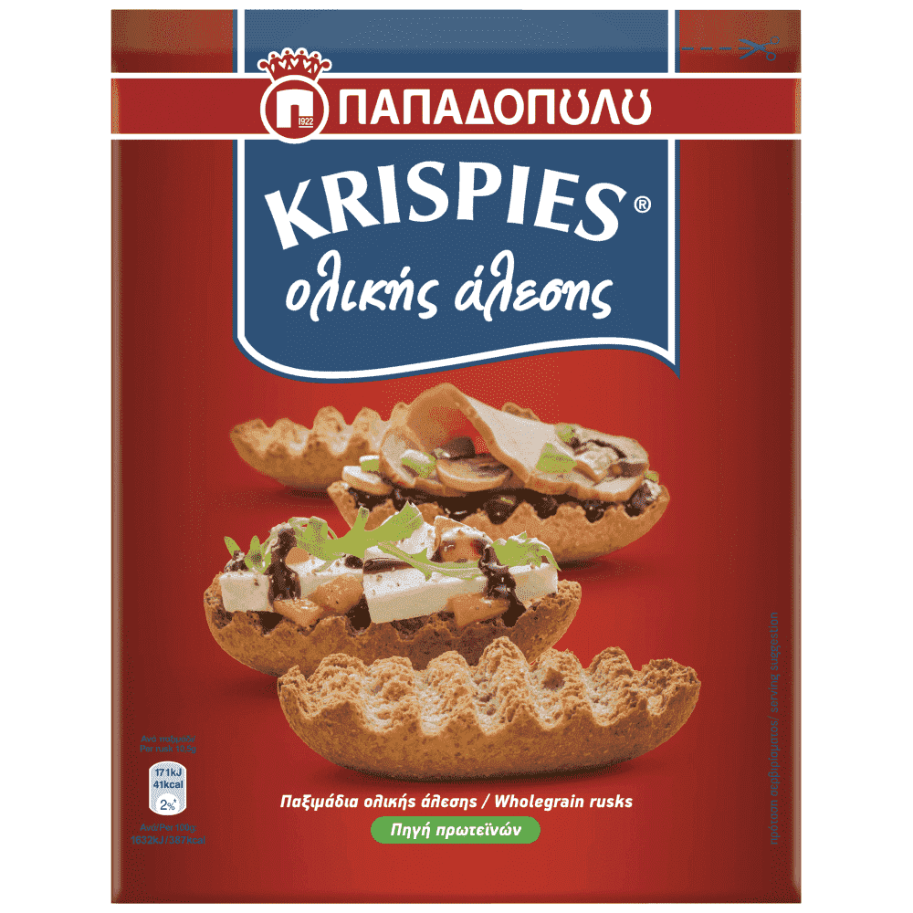 Παπαδοπούλου Krispies Ολικής Άλεσης 200gr