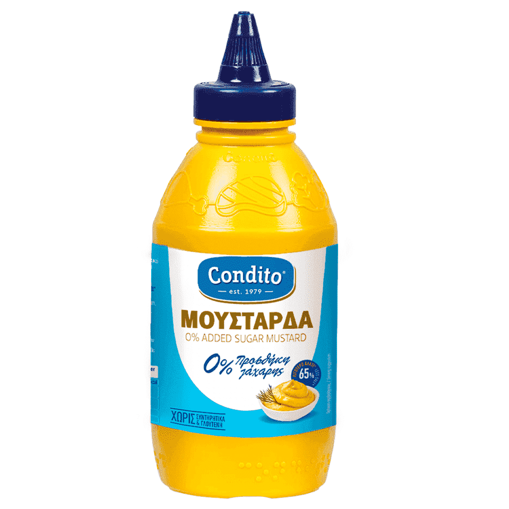 Condito Μουστάρδα Χωρίς Ζάχαρη & 65% Λιγότερο Αλάτι 500gr