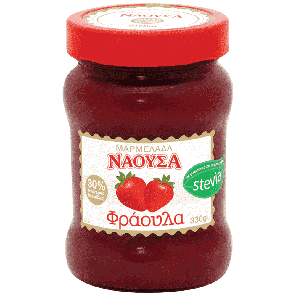 Νάουσα Μαρμελάδα Φράουλα Με Stevia 330gr