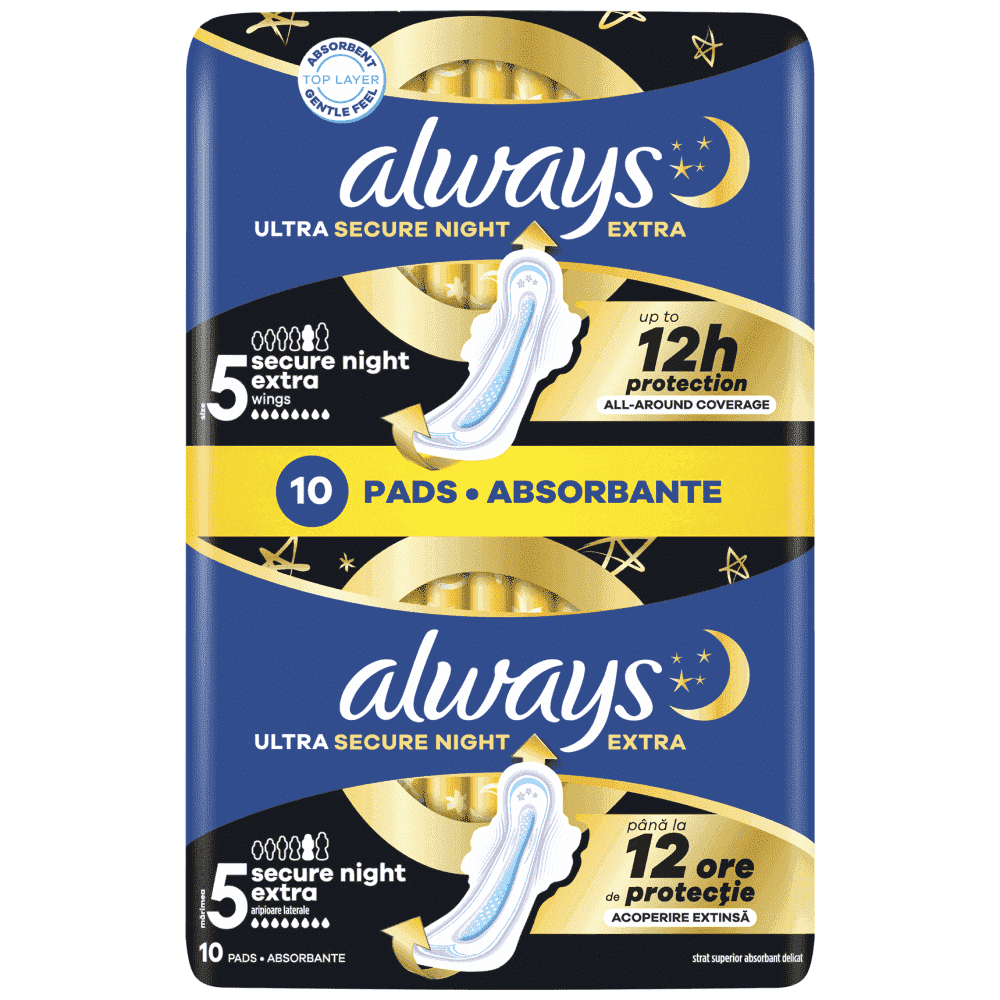 Always Ultra Secure Night Extra Duo 10τεμ